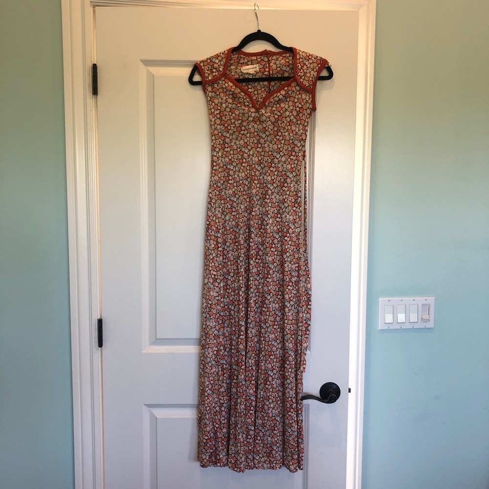 vintage floral maxi dress